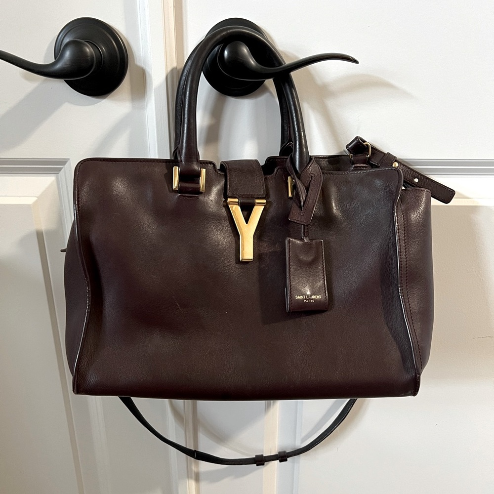 Saint Laurent Classic Cabas ChYc Leather Tote Bag
